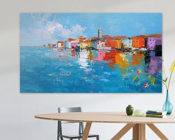 Umag Kroatien abstraktes Panorama