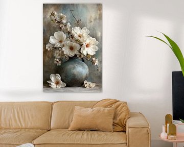 Magnolien-Stillleben - Dunkelromantisch und zeitlos von Joriali Fine Art