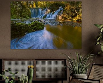 De Geratserwaterval in de Allgäu-regio van Beieren, Zuid-Duitsland van Henk Meijer Photography