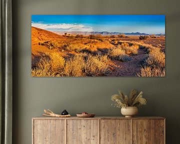 Panorama van de Namib woestijn, Namibië van Rietje Bulthuis