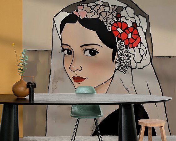 Voorbeeld van het werk in een kamer