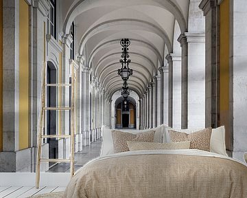 Arcades of the Rua Augusta in Lisbon - Architecture & elegance of Portugal by Rolf Schnepp