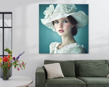 Jeune femme en blanc