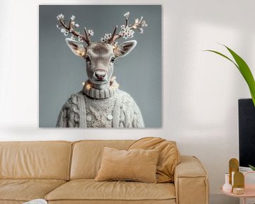 Winterbär mit Lichtern