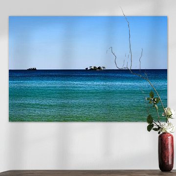 Tropical coastline and blue horizon in Vietnam by Frank Photos