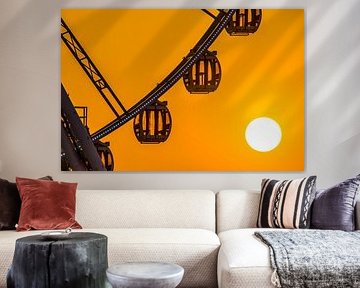 Riesenrad Scheveningen bei Sonnenuntergang von Caroline Guerain