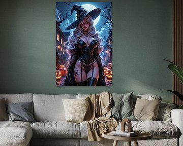 MORWENA - Sexy Anime Girl als Hexe zu Halloween