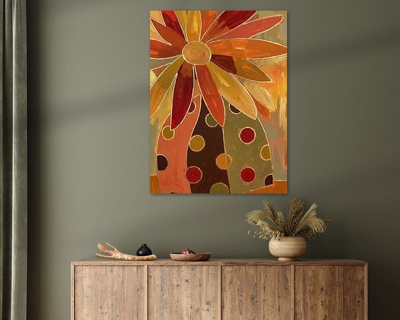 Voorbeeld van het werk in een kamer