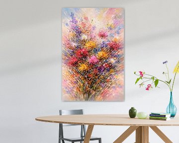 Flowers in vibrant pastel colours by Claudia Gründler