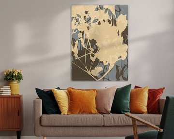 Japandi botanisch abstract in rustige kleuren