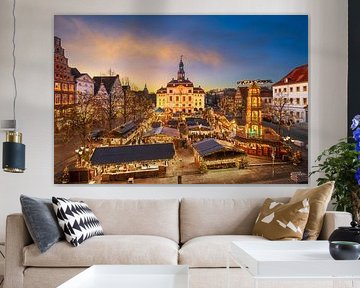 Kerstmarkt in Lüneburg, Duitsland