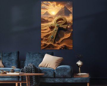 ANKHARA - An Egyptian Ankh Cross in the Desert Before the Pyramids