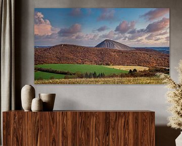 Uitzicht op de Moltkewarte, een uitkijktoren bij Sangerhausen