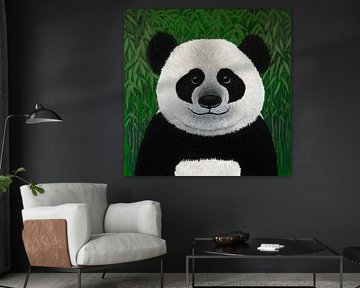 Een vriendelijke panda in het bamboe bos van Lisette Rijkers