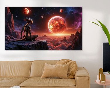 Voorbeeld van het werk in een kamer