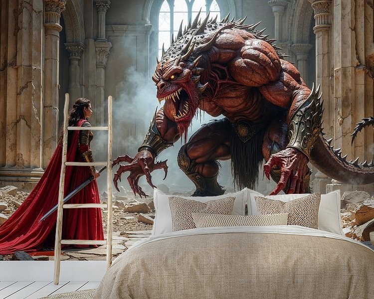 Voorbeeld van het werk in een kamer