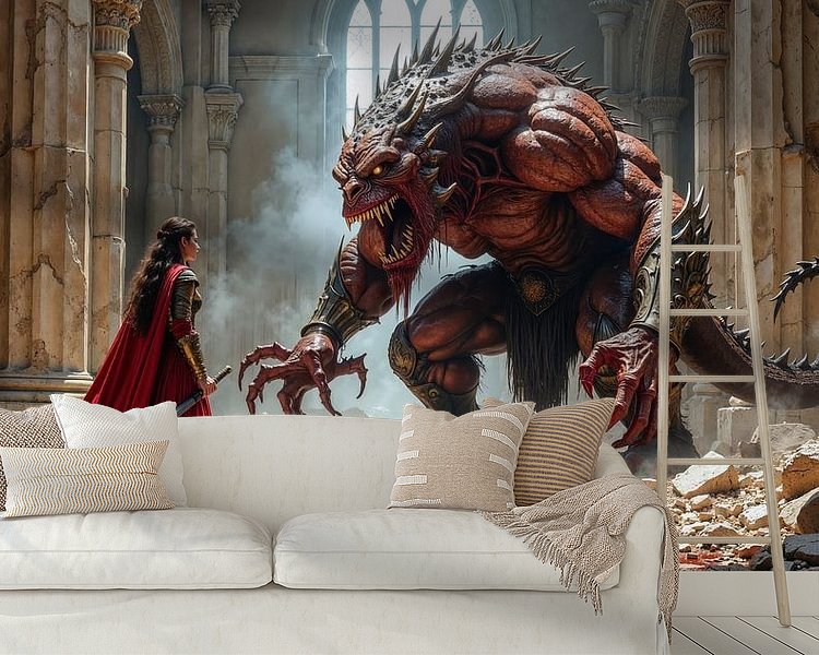 Voorbeeld van het werk in een kamer