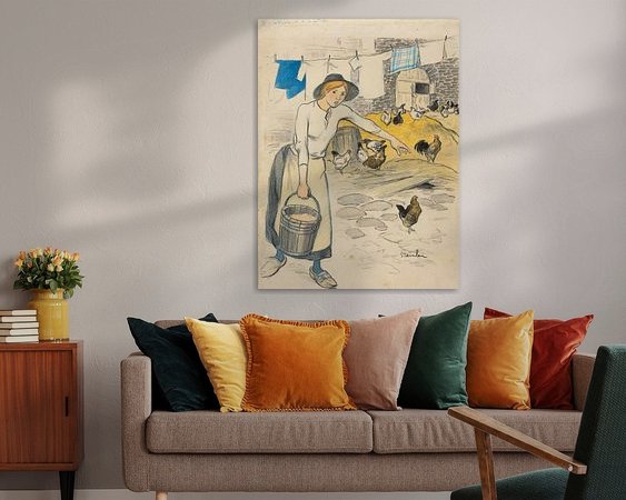 Voorbeeld van het werk in een kamer