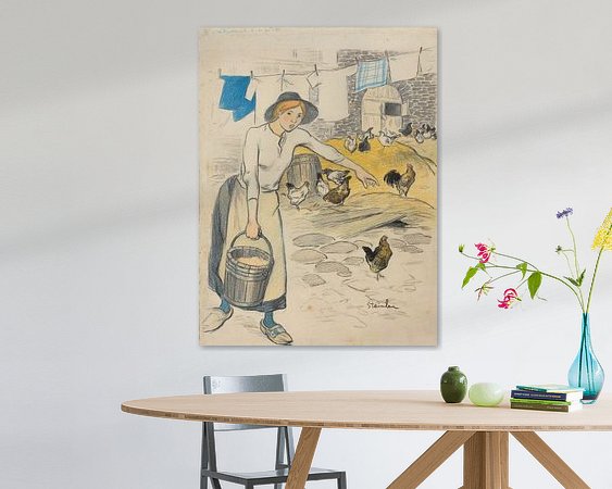 Voorbeeld van het werk in een kamer