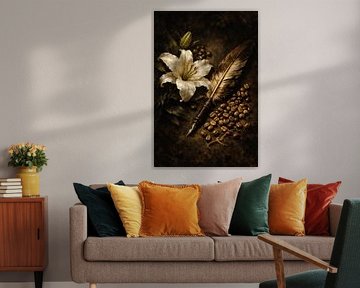 Victoriaans moederschap in koffie en lelie