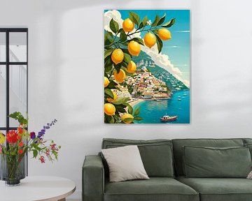 Amalfi-Zitronen über Positano - Italienischer Sommertraum von DNArt Gallery's