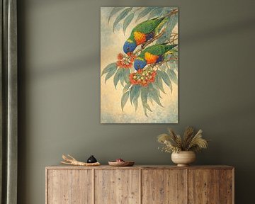 Loris en fleur d'eucalyptus sur Bert Quaedvlieg