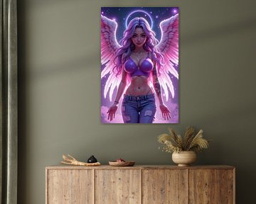 LUMINARA - Sexy Anime Engel Girl in Jeans von INFERAURUM