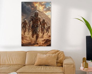 NEKRAION - A Horde of Mummies Running Away from the Pyramids by INFERAURUM