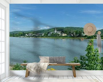 Blick über den Rhein zur Rotweinstadt Unkel