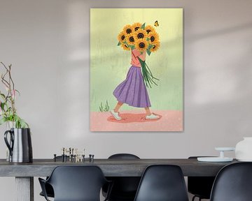 woman and flower by Giandra Safaraz