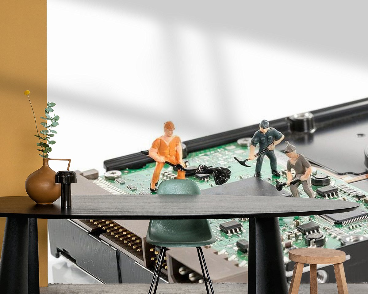 Voorbeeld van het werk in een kamer