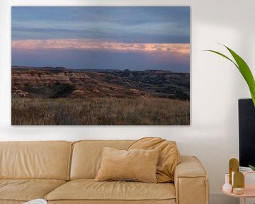 Coucher de soleil dans le parc national Theodore Roosevelt sur Get Framed Photography