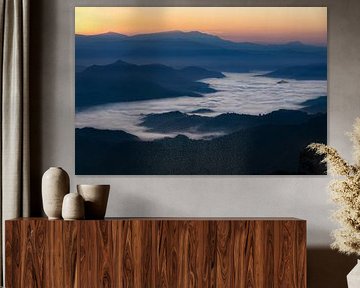 Vue sur la vallée de Katmandou (Népal) dans la matinée