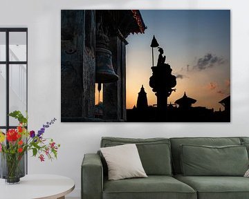 Magnifique coucher de soleil à Bhaktapur - Népal