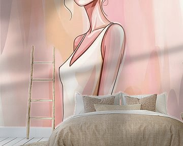 Elegant Minimalist Frau Illustration