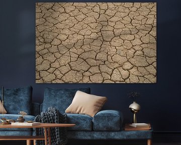 Very dry, cracked soil by Gert van Santen