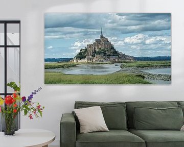 Tidal island of Mont St Michel in Normandy - France. by Gert van Santen