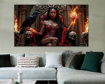 ZARYTHA - A seductive voodoo priestess on her throne