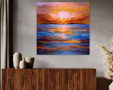 The last rays of sunshine of the day by Anna Marie de Klerk