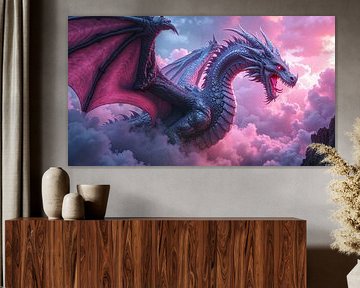 DRAXYRA - Ein gewaltiger Drache fliegt durch die Wolken von INFERAURUM