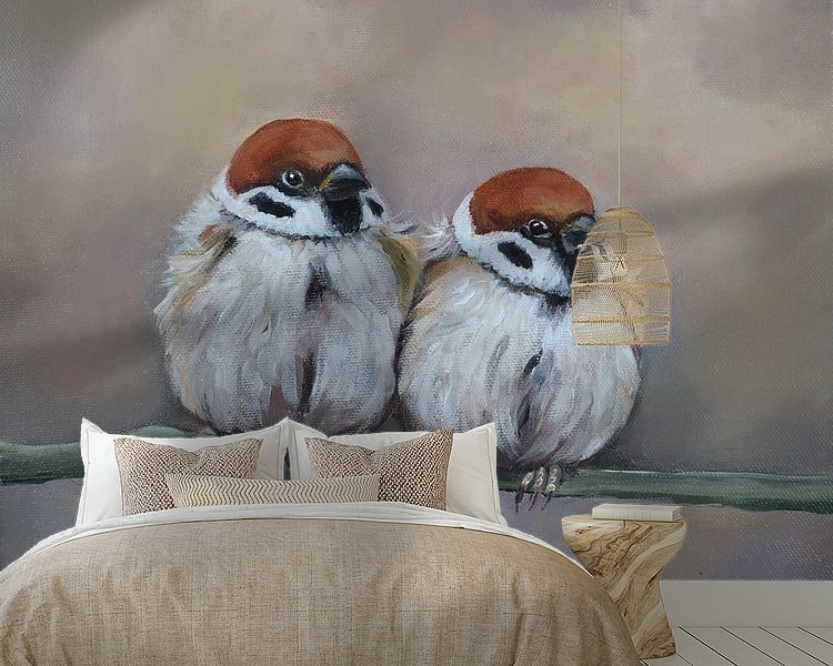 Voorbeeld van het werk in een kamer