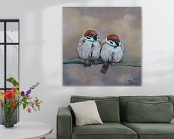 Voorbeeld van het werk in een kamer