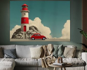 Lighthouse Red Holiday Transport von Studio Ypie