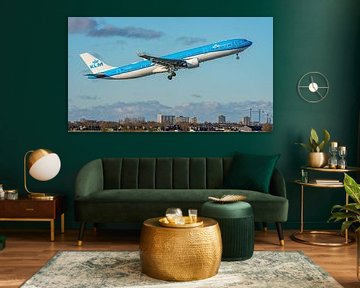 Take-off KLM Airbus A330-300 passenger aircraft. by Jaap van den Berg