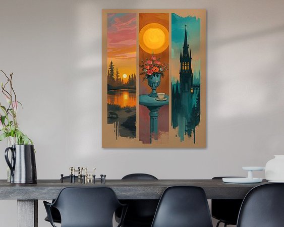 Voorbeeld van het werk in een kamer