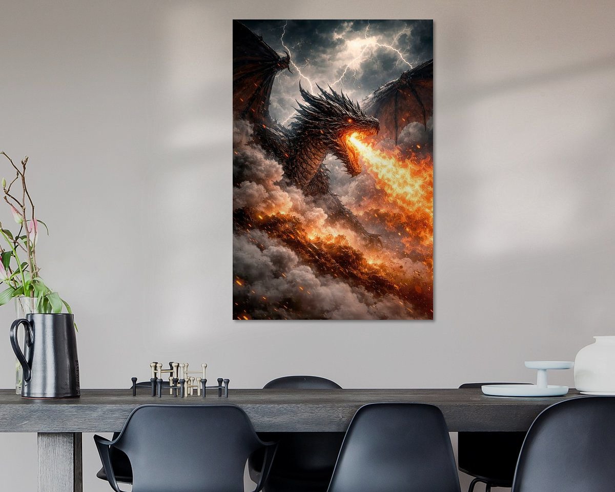Voorbeeld van het werk in een kamer