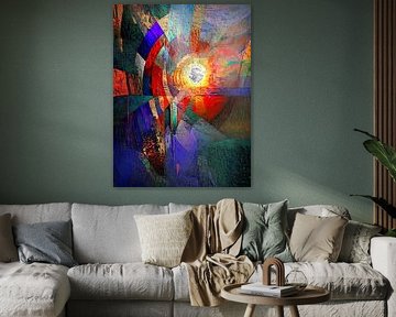 Colourful abstract sun
