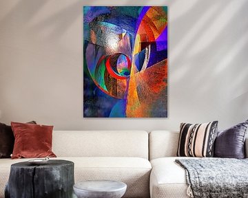 Colourful abstract sun