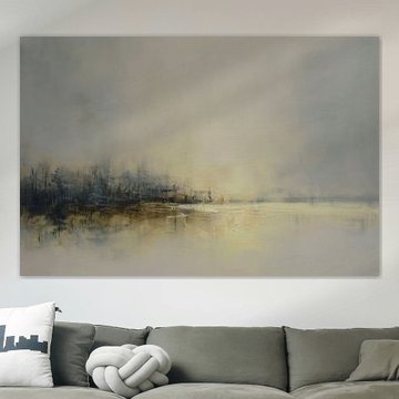 Minimalist Abstract Landscape with Fog and Light