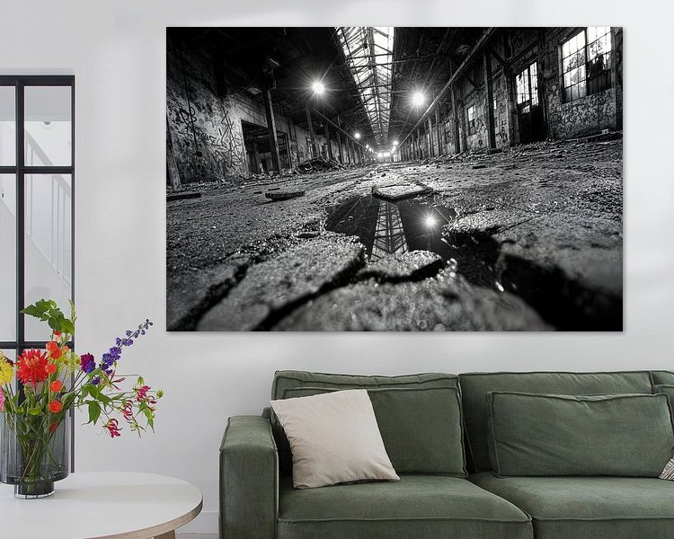 Voorbeeld van het werk in een kamer